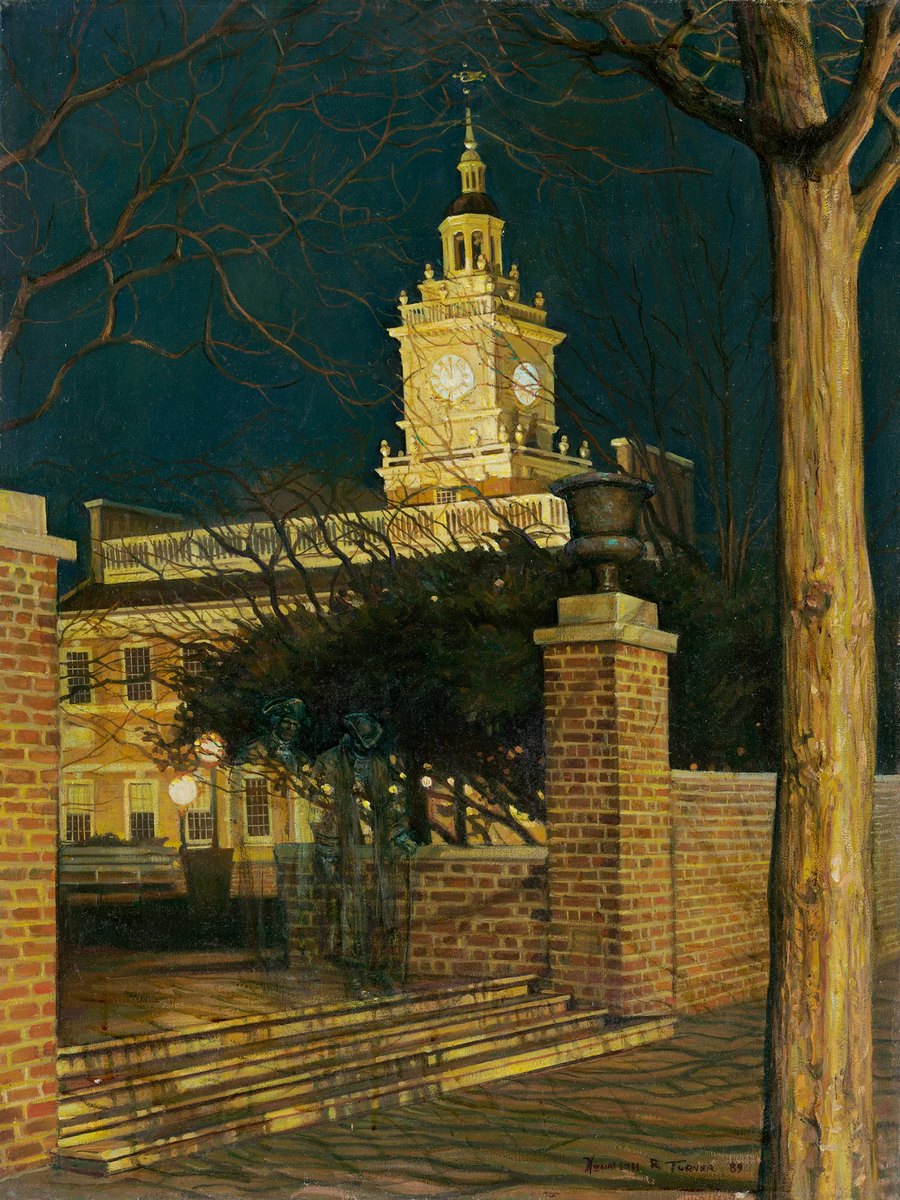 Liberty Hall. Oil on canvas, 18 × 24 in. Painting by Kenneth R. Turner.