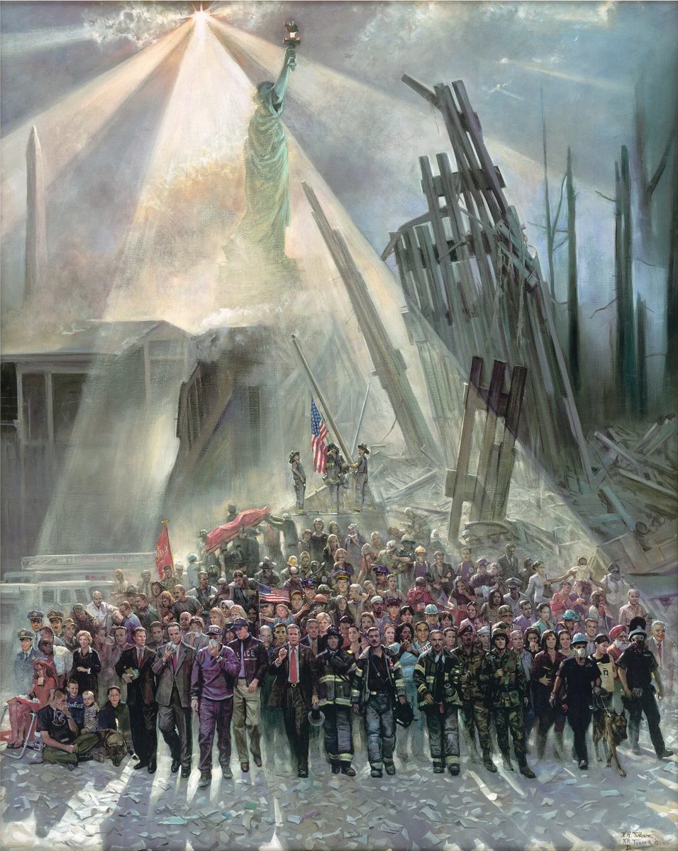Port Authority version — ten additional portraits of personnel lost; Port Authority headquarters