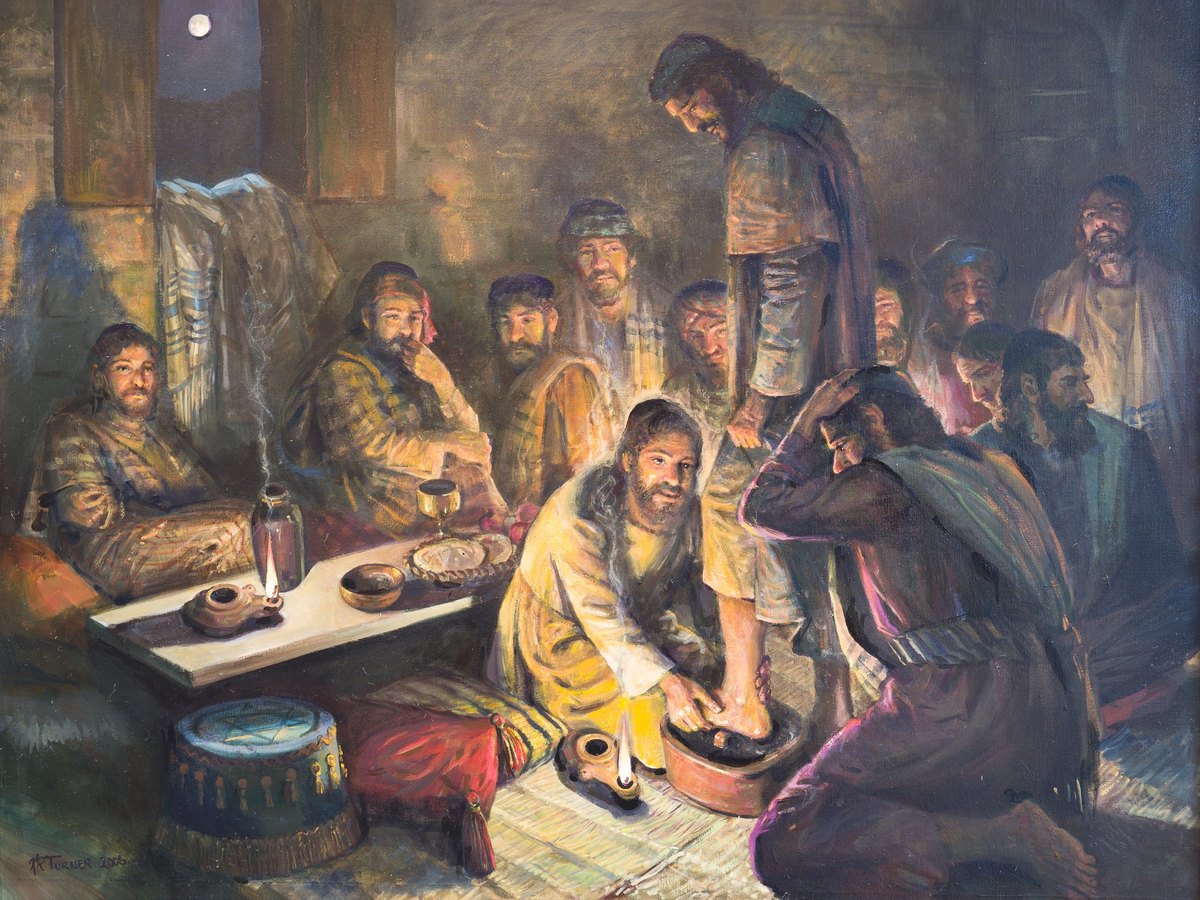 The Greatest Servant. Oil on canvas, 40 × 30 in. Painting by Kenneth R. Turner.