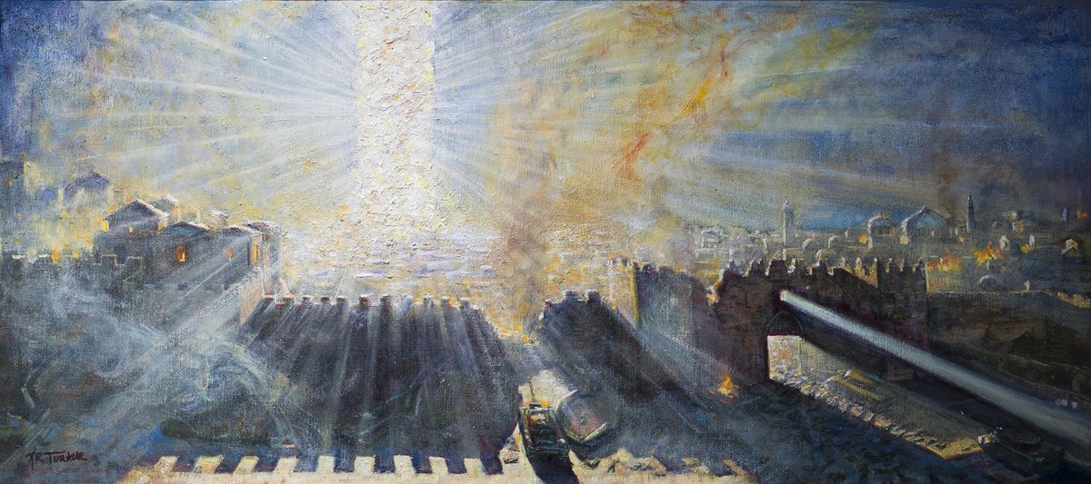 The Second Coming. Oil on canvas, 36 × 16 in. Painting by Kenneth R. Turner.