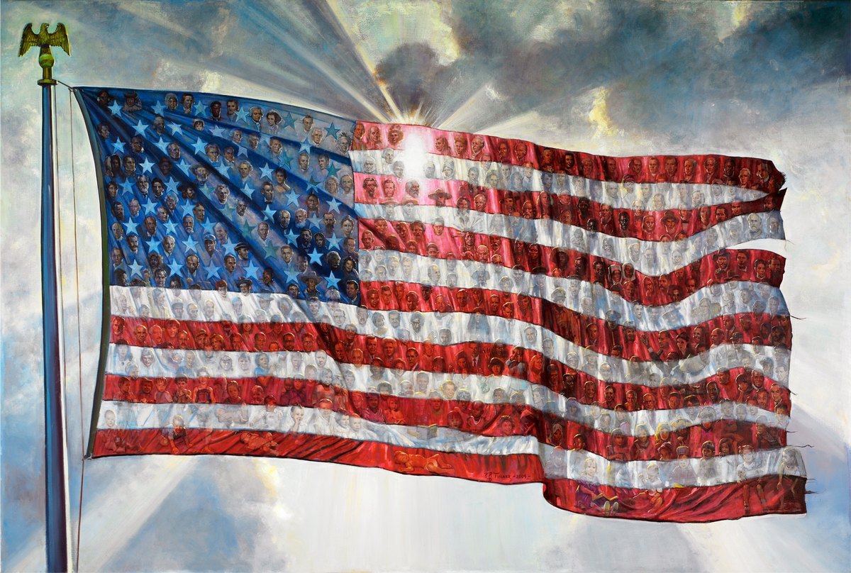 We the People, 2003. Oil on canvas, 120 × 78 in. Painting by Kenneth R. Turner.