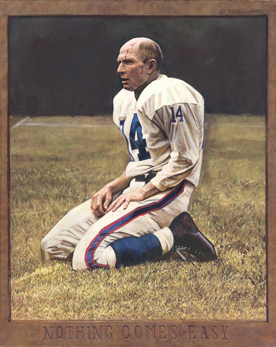 Y.A. Tittle. Oil on canvas, 48 × 60 in. Painting by Kenneth R. Turner.